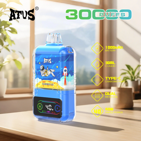 DE021 Sigaretta Elettronica Usa E Getta Puff 30000 Tiri con display LED ricaricabile e flusso d'aria regolabile MTL DTL ATVS Vape