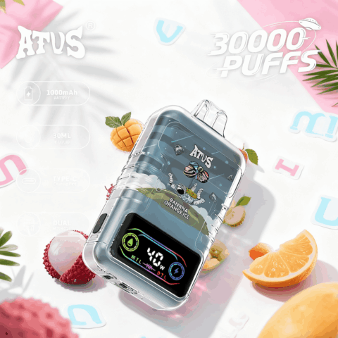 DE021 Sigaretta Elettronica Usa E Getta Puff 30000 Tiri con display LED ricaricabile e flusso d'aria regolabile MTL DTL ATVS Vape