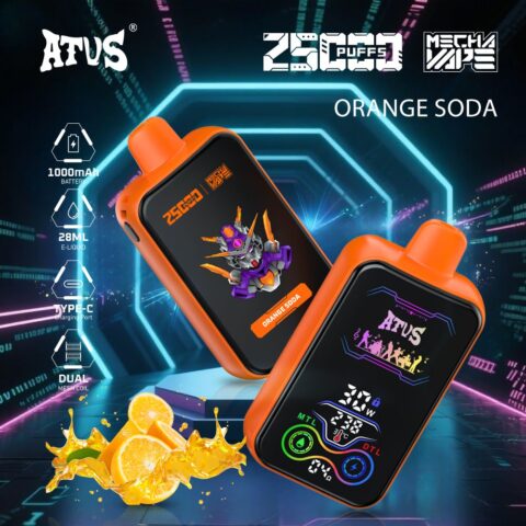 DE022 Sigaretta Elettronica Usa E Getta Puff 25000 Tiri con schermo intero ricaricabile e flusso d'aria regolabile ATVS Vape