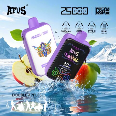 DE022 Sigaretta Elettronica Usa E Getta Puff 25000 Tiri con schermo intero ricaricabile e flusso d'aria regolabile ATVS Vape