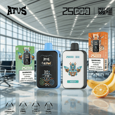 DE022 Sigaretta Elettronica Usa E Getta Puff 35000 Tiri con schermo intero ricaricabile e flusso d'aria regolabile ATVS Vape