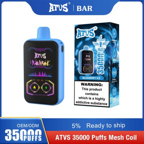 DE022 Sigaretta Elettronica Usa E Getta Puff 35000 Tiri con schermo intero ricaricabile e flusso d'aria regolabile ATVS Vape