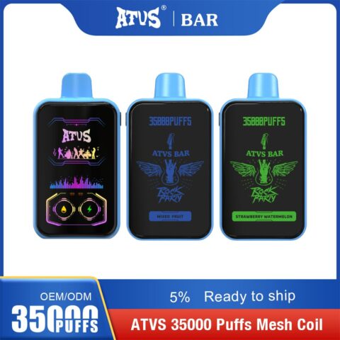 DE022 Sigaretta Elettronica Usa E Getta Puff 35000 Tiri con schermo intero ricaricabile e flusso d'aria regolabile ATVS Vape