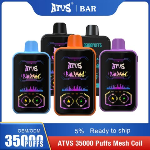 DE022 Sigaretta Elettronica Usa E Getta Puff 35000 Tiri con schermo intero ricaricabile e flusso d'aria regolabile ATVS Vape