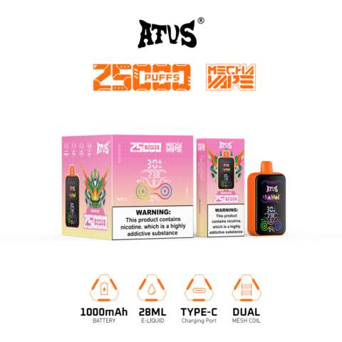 DE022 Sigaretta Elettronica Usa E Getta Puff 35000 Tiri con schermo intero ricaricabile e flusso d'aria regolabile ATVS Vape