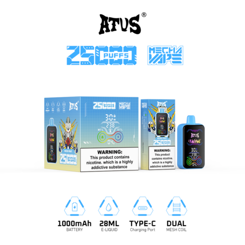 DE022 Sigaretta Elettronica Usa E Getta Puff 35000 Tiri con schermo intero ricaricabile e flusso d'aria regolabile ATVS Vape