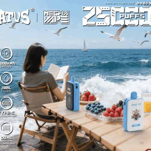 DE022 Sigaretta Elettronica Usa E Getta Puff 35000 Tiri con schermo intero ricaricabile e flusso d'aria regolabile ATVS Vape