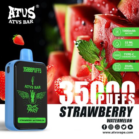 DE022 Sigaretta Elettronica Usa E Getta Puff 35000 Tiri con schermo intero ricaricabile e flusso d'aria regolabile ATVS Vape