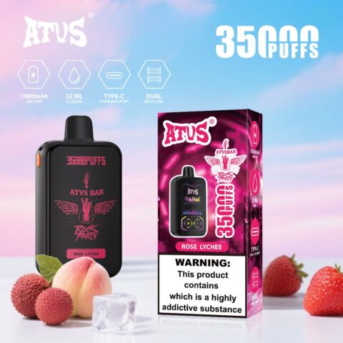 DE022 Sigaretta Elettronica Usa E Getta Puff 35000 Tiri con schermo intero ricaricabile e flusso d'aria regolabile ATVS Vape