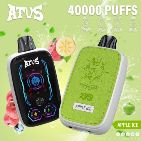 DE023 Sigaretta Elettronica Usa E Getta Puff 40000 Tiri con schermo intero ricaricabile e flusso d'aria regolabile ATVS Vape