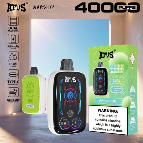 DE023 Sigaretta Elettronica Usa E Getta Puff 40000 Tiri con schermo intero ricaricabile e flusso d'aria regolabile ATVS Vape