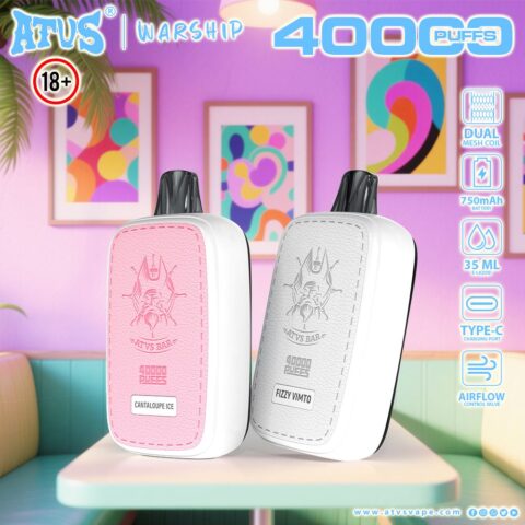 DE023 Sigaretta Elettronica Usa E Getta Puff 40000 Tiri con schermo intero ricaricabile e flusso d'aria regolabile ATVS Vape