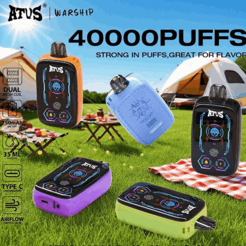 DE023 Sigaretta Elettronica Usa E Getta Puff 40000 Tiri con schermo intero ricaricabile e flusso d'aria regolabile ATVS Vape