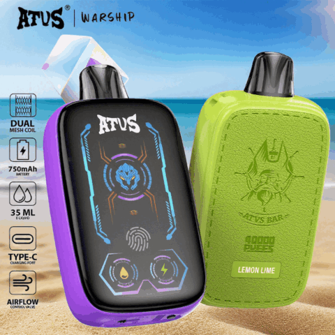 DE023 Sigaretta Elettronica Usa E Getta Puff 40000 Tiri con schermo intero ricaricabile e flusso d'aria regolabile ATVS Vape