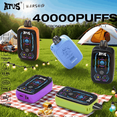 DE023 Sigaretta Elettronica Usa E Getta Puff 40000 Tiri con schermo intero ricaricabile e flusso d'aria regolabile ATVS Vape