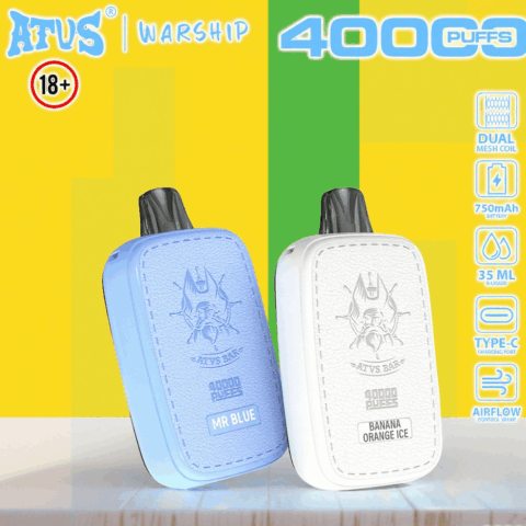 DE023 Sigaretta Elettronica Usa E Getta Puff 40000 Tiri con schermo intero ricaricabile e flusso d'aria regolabile ATVS Vape