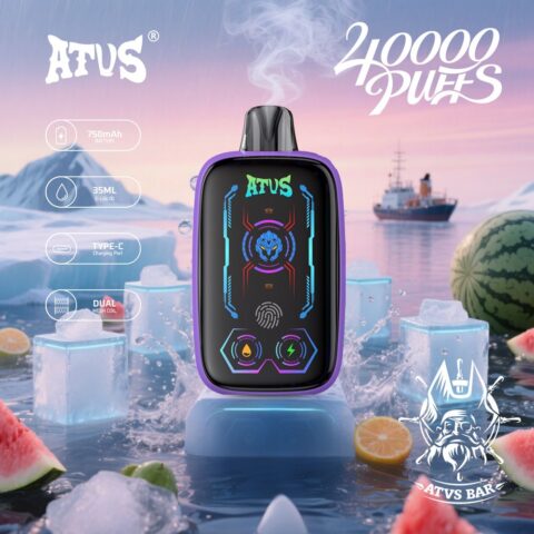 DE023 Sigaretta Elettronica Usa E Getta Puff 40000 Tiri con schermo intero ricaricabile e flusso d'aria regolabile ATVS Vape