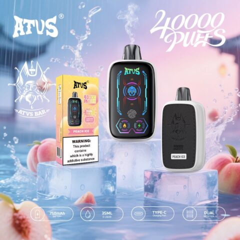 DE023 Sigaretta Elettronica Usa E Getta Puff 40000 Tiri con schermo intero ricaricabile e flusso d'aria regolabile ATVS Vape