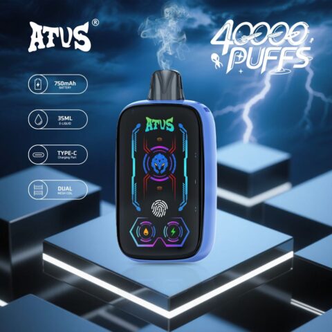 DE023 Sigaretta Elettronica Usa E Getta Puff 40000 Tiri con schermo intero ricaricabile e flusso d'aria regolabile ATVS Vape