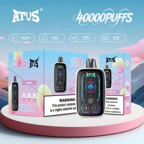 DE023 Sigaretta Elettronica Usa E Getta Puff 40000 Tiri con schermo intero ricaricabile e flusso d'aria regolabile ATVS Vape