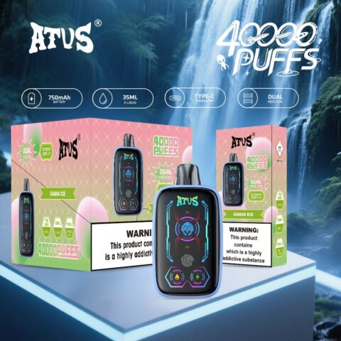 DE023 Sigaretta Elettronica Usa E Getta Puff 40000 Tiri con schermo intero ricaricabile e flusso d'aria regolabile ATVS Vape