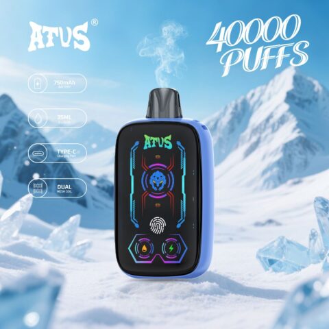 DE023 Sigaretta Elettronica Usa E Getta Puff 40000 Tiri con schermo intero ricaricabile e flusso d'aria regolabile ATVS Vape