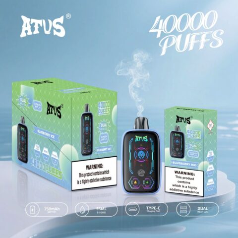 DE023 Sigaretta Elettronica Usa E Getta Puff 40000 Tiri con schermo intero ricaricabile e flusso d'aria regolabile ATVS Vape