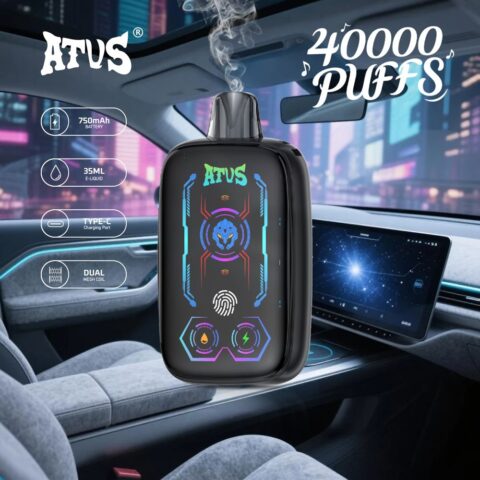 DE023 Sigaretta Elettronica Usa E Getta Puff 40000 Tiri con schermo intero ricaricabile e flusso d'aria regolabile ATVS Vape