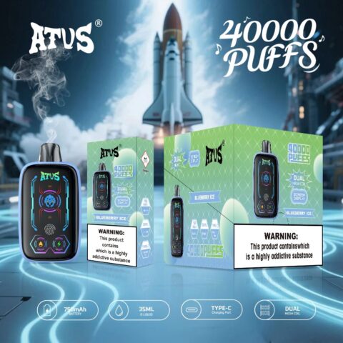 DE023 Sigaretta Elettronica Usa E Getta Puff 40000 Tiri con schermo intero ricaricabile e flusso d'aria regolabile ATVS Vape