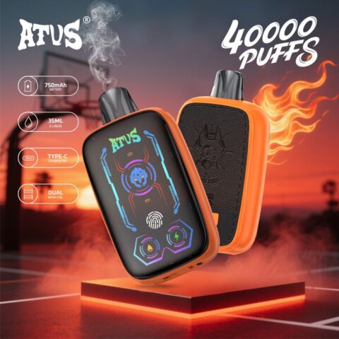 DE023 Sigaretta Elettronica Usa E Getta Puff 40000 Tiri con schermo intero ricaricabile e flusso d'aria regolabile ATVS Vape