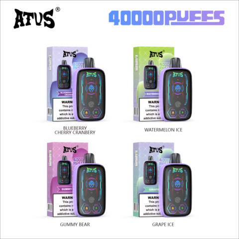 DE023 Sigaretta Elettronica Usa E Getta Puff 40000 Tiri con schermo intero ricaricabile e flusso d'aria regolabile ATVS Vape