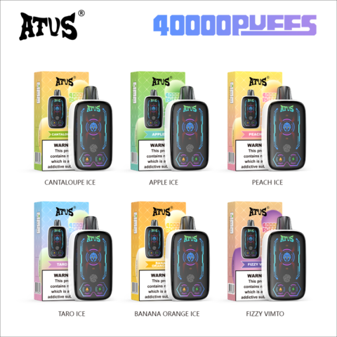 DE023 Sigaretta Elettronica Usa E Getta Puff 40000 Tiri con schermo intero ricaricabile e flusso d'aria regolabile ATVS Vape