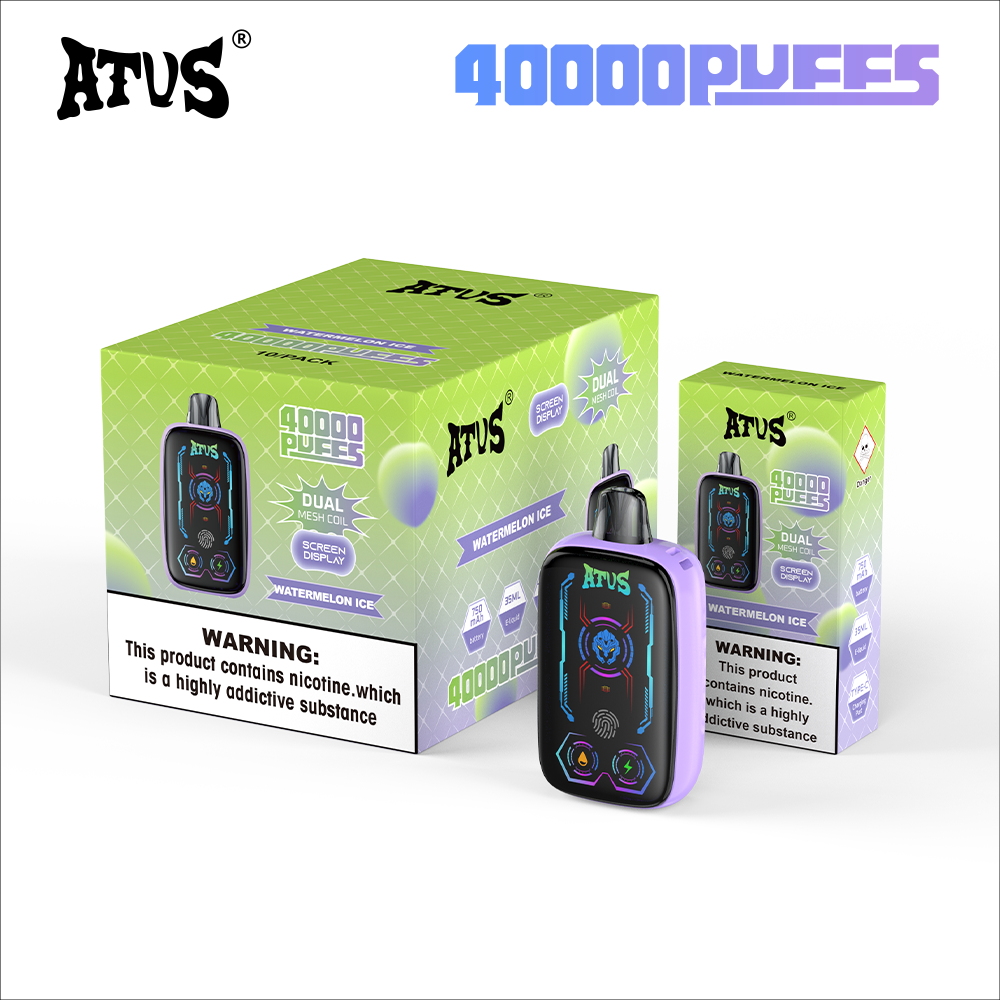 DE023 Sigaretta Elettronica Usa E Getta Puff 40000 Tiri con schermo intero ricaricabile e flusso d'aria regolabile ATVS Vape