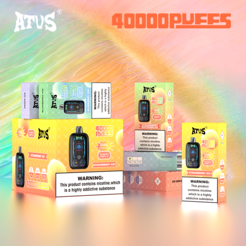 DE023 Sigaretta Elettronica Usa E Getta Puff 40000 Tiri con schermo intero ricaricabile e flusso d'aria regolabile ATVS Vape