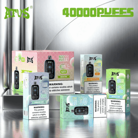 DE023 Sigaretta Elettronica Usa E Getta Puff 40000 Tiri con schermo intero ricaricabile e flusso d'aria regolabile ATVS Vape