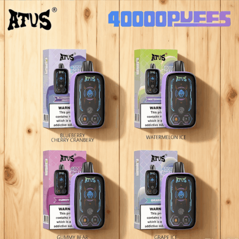 DE023 Sigaretta Elettronica Usa E Getta Puff 40000 Tiri con schermo intero ricaricabile e flusso d'aria regolabile ATVS Vape