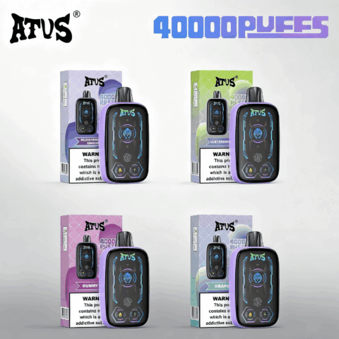 DE023 Sigaretta Elettronica Usa E Getta Puff 40000 Tiri con schermo intero ricaricabile e flusso d'aria regolabile ATVS Vape