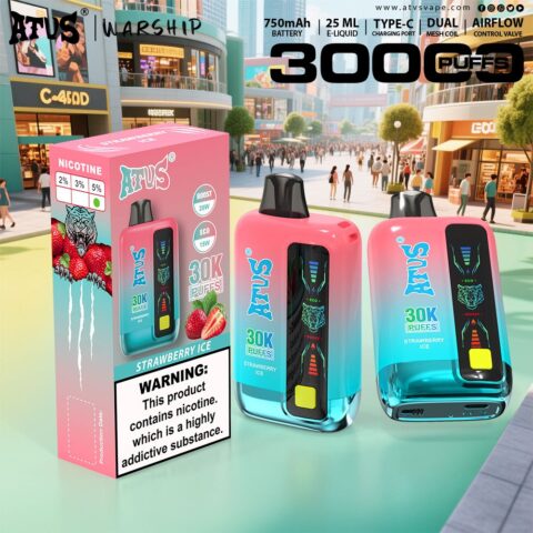 DE027 Sigaretta Elettronica Usa E Getta Puff 45000 Tiri con schermo intero ricaricabile e flusso daria regolabile ATVS Vape