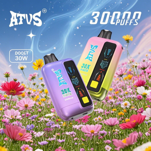 DE026 30000 Puffs Vape monouso con schermo LED e flusso d'aria regolabile ATVS Vape