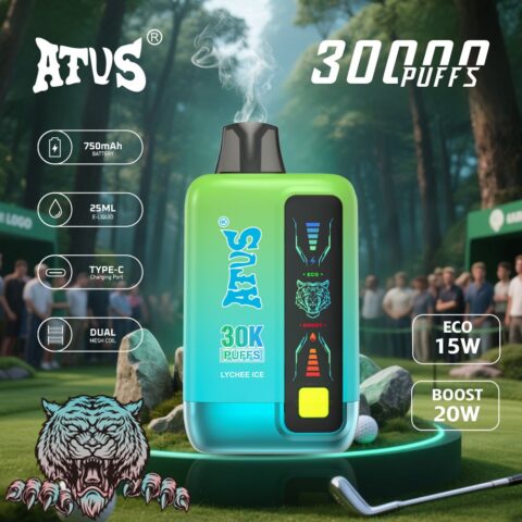 DE026 30000 Puffs Vape monouso con schermo LED e flusso d'aria regolabile ATVS Vape