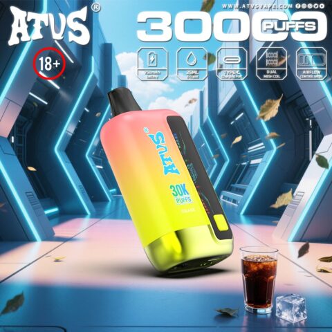 DE026 30000 Puffs Vape monouso con schermo LED e flusso d'aria regolabile ATVS Vape