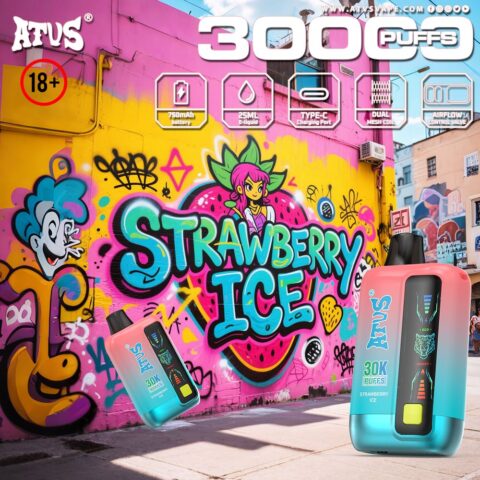 DE026 30000 Puffs Vape monouso con schermo LED e flusso d'aria regolabile ATVS Vape