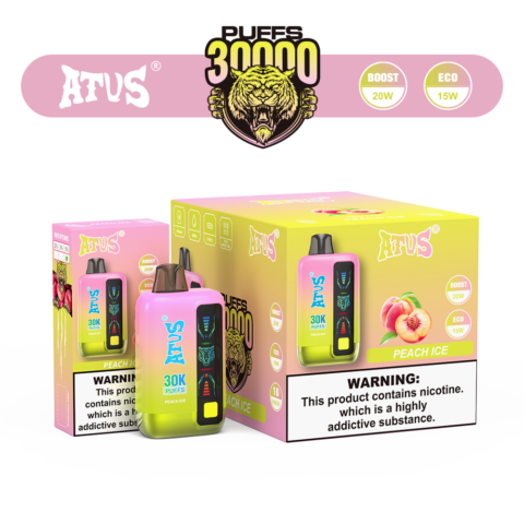 DE026 30000 Puffs Vape monouso con schermo LED e flusso d'aria regolabile ATVS Vape