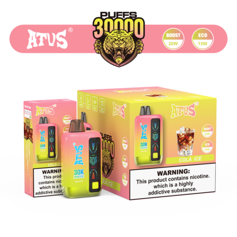 DE026 30000 Puffs Vape monouso con schermo LED e flusso d'aria regolabile ATVS Vape