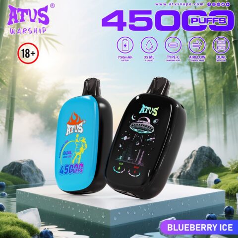 DE027 Sigaretta Elettronica Usa E Getta Puff 45000 Tiri con schermo intero ricaricabile e flusso daria regolabile ATVS Vape