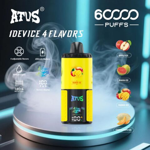 DE030 60000 Puffs Svapo Usa E Getta con display Smart screen e ricarica rapida aroma regolabile ATVS Vape