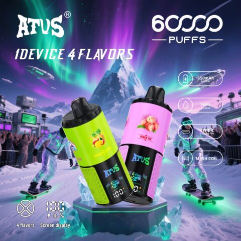 DE030 60000 Puffs Svapo Usa E Getta con display Smart screen e ricarica rapida aroma regolabile ATVS Vape