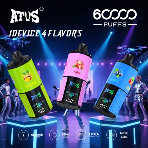 DE030 60000 Puffs Svapo Usa E Getta con display Smart screen e ricarica rapida aroma regolabile ATVS Vape