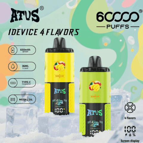 DE030 60000 Puffs Svapo Usa E Getta con display Smart screen e ricarica rapida aroma regolabile ATVS Vape
