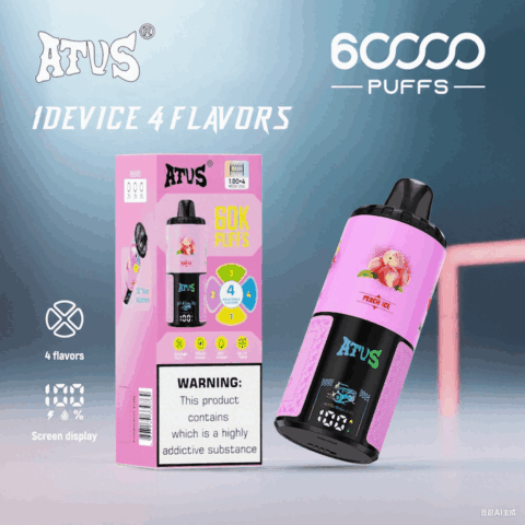 DE030 60000 Puffs Svapo Usa E Getta con display Smart screen e ricarica rapida aroma regolabile ATVS Vape